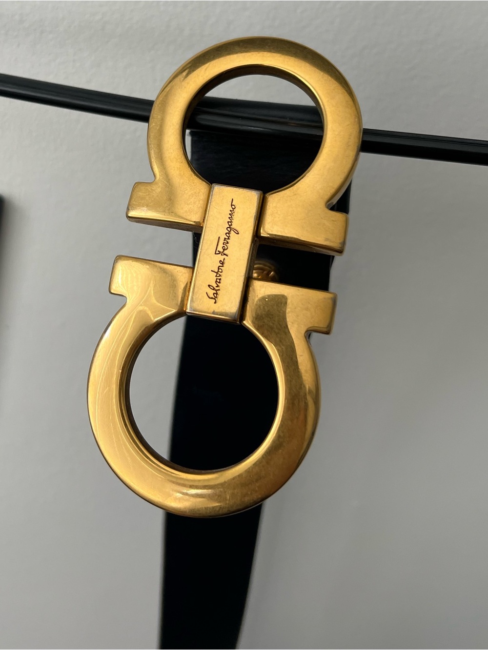 Dark Blue Salvatore Ferragamo Gancini Belt